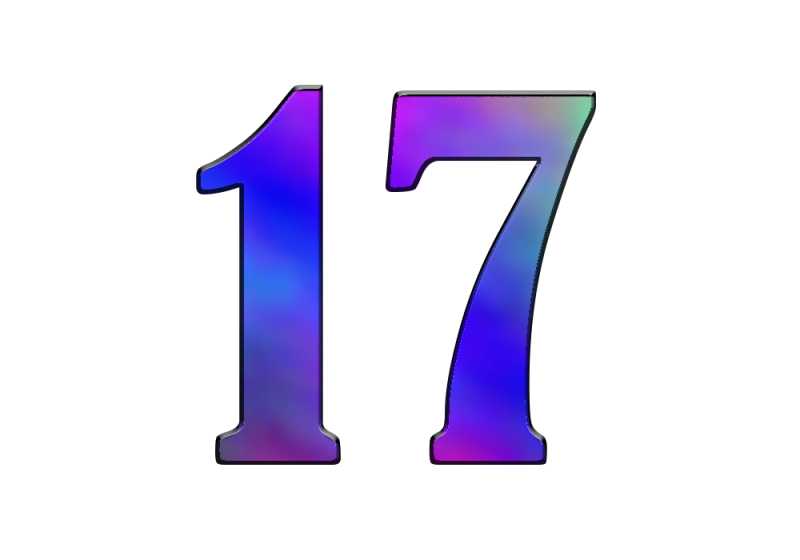 Цифра 17 красивая