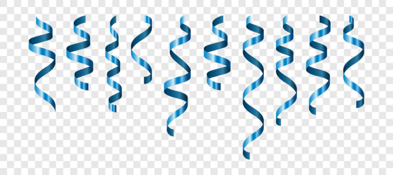 Серпантин на голубом фоне