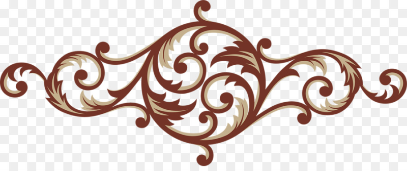 Коричневый узор на белом фоне