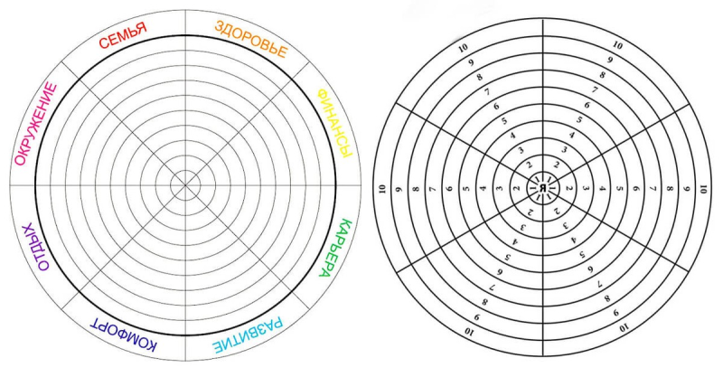 Колесо баланса 12 секторов