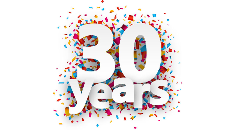 С 30 летием надпись