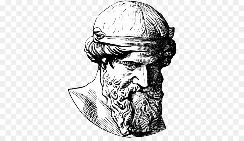 Пифагор рисунок карандашом