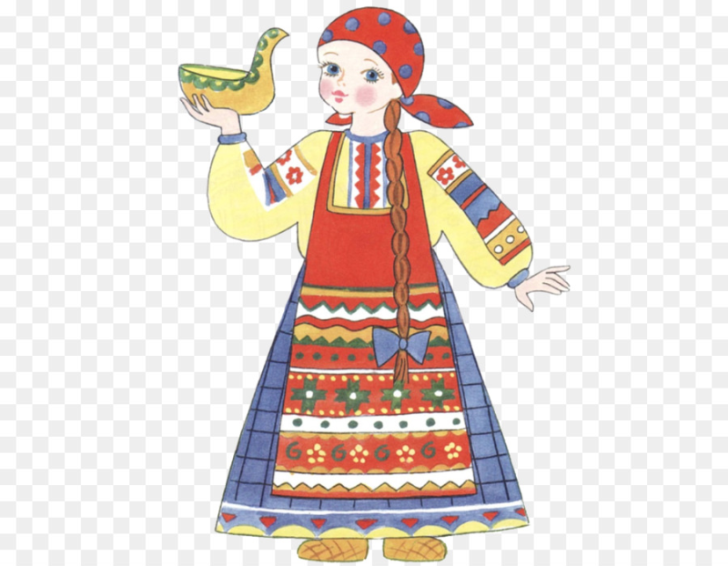 Рисование русского народного костюма