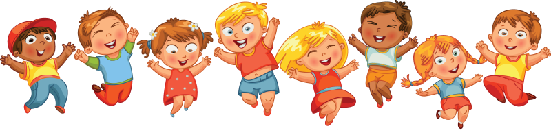 Счастливые дети на прозрачном фоне