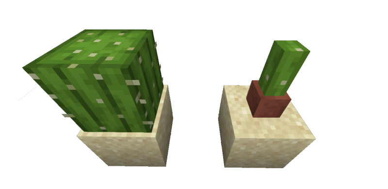 Кактус в МАЙНКРАФТЕ В горшке