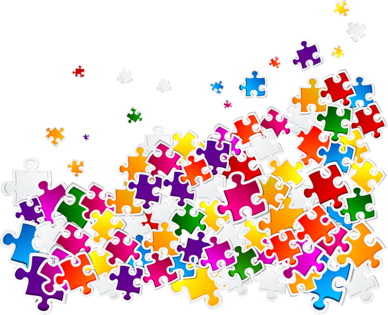 Разноцветный яркий пазл