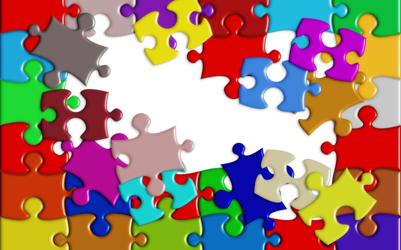 Разноцветные пазлы