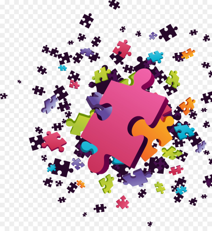 Пазлы цветные