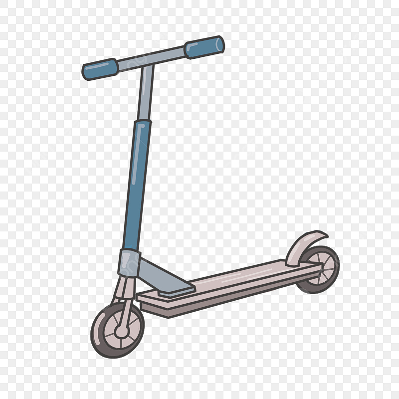 Самокат трюковой на прозрачном фоне