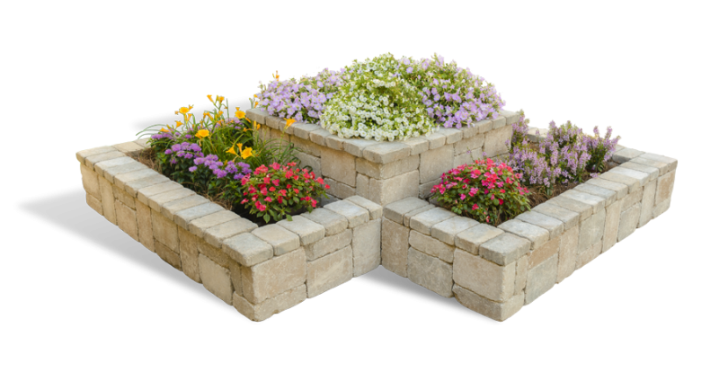 Клумба из бетона