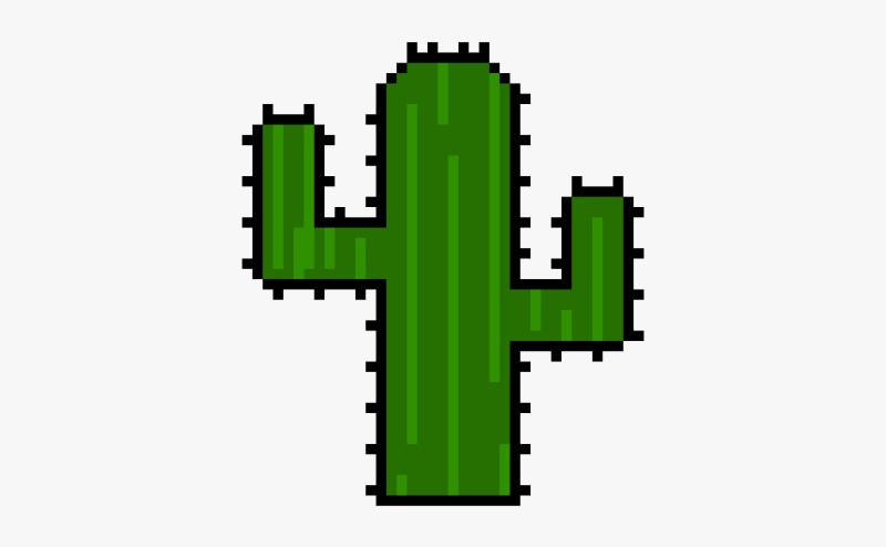 Кактус пиксель арт