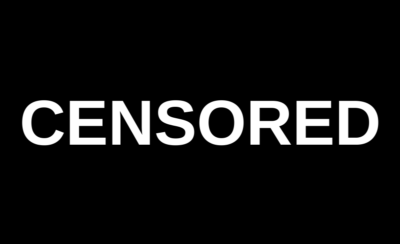 Надпись censored