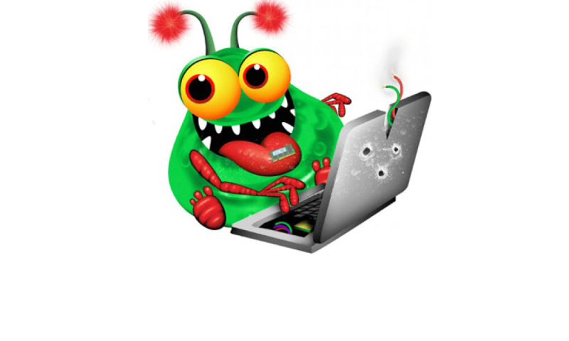 Компьютерный вирус без фона