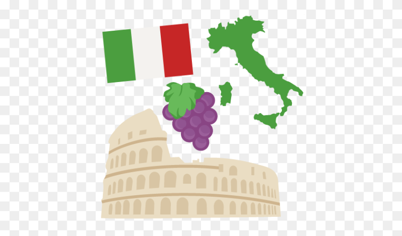 Италия на белом фоне