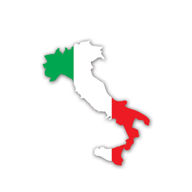 Италия на белом фоне