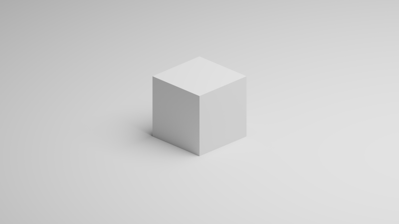 Белый куб на прозрачном фоне