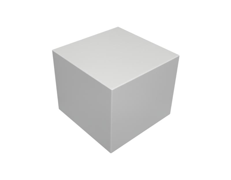 Металлический прямоугольный куб