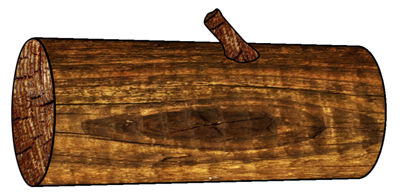 Бревно нарисованное