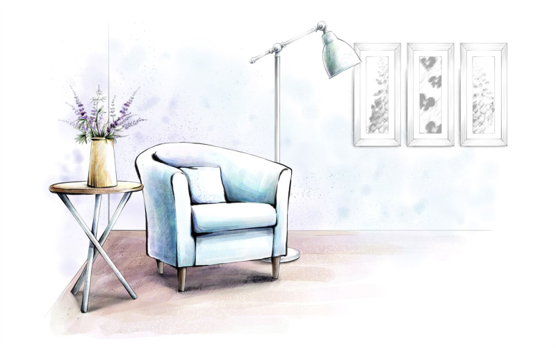 Интерьер рисунок