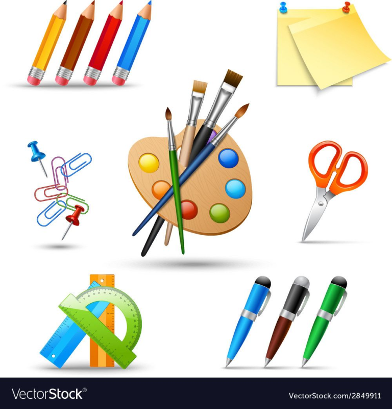 Инструменты для рисования карандашами для детей