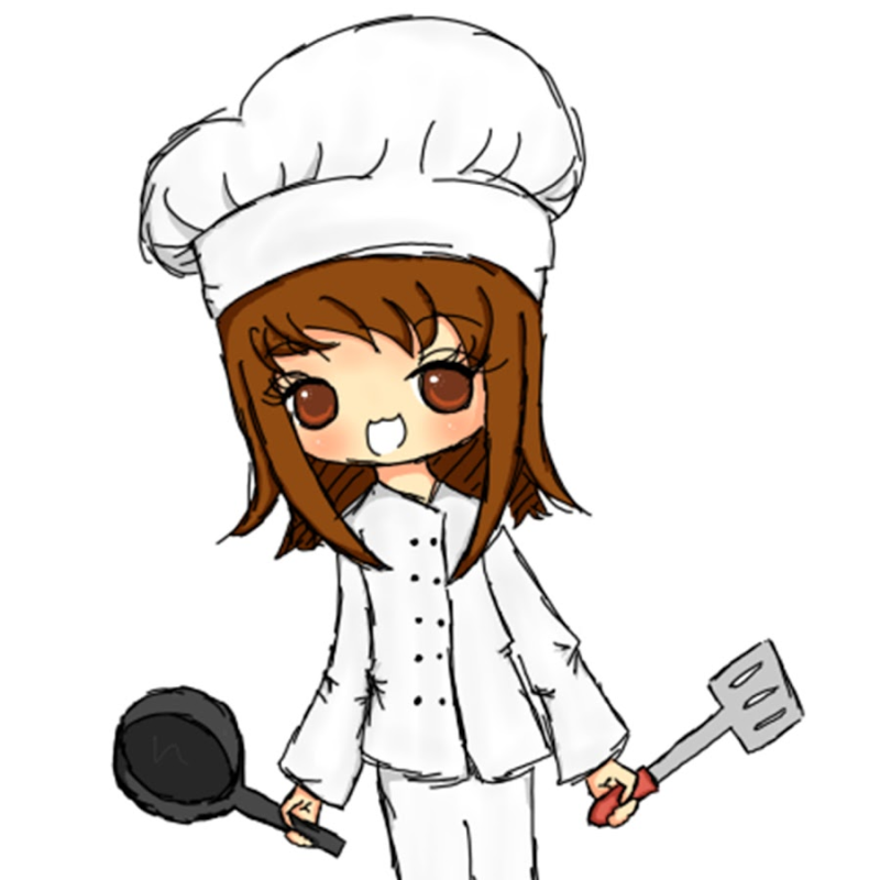 Аниме девушка повар