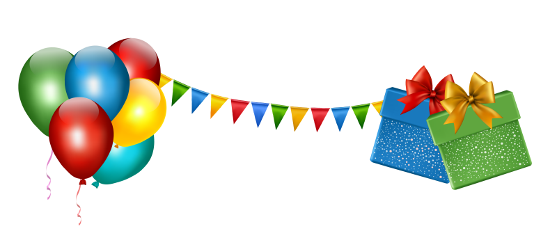 Клипарт с днем рождения на прозрачном фоне