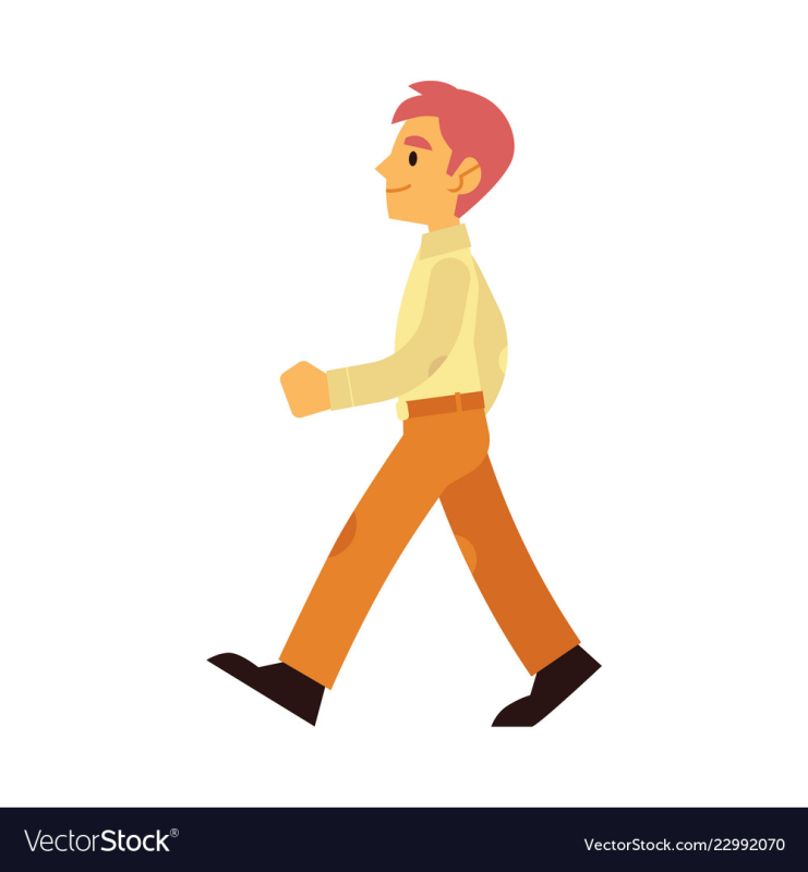 Человек идет вектор