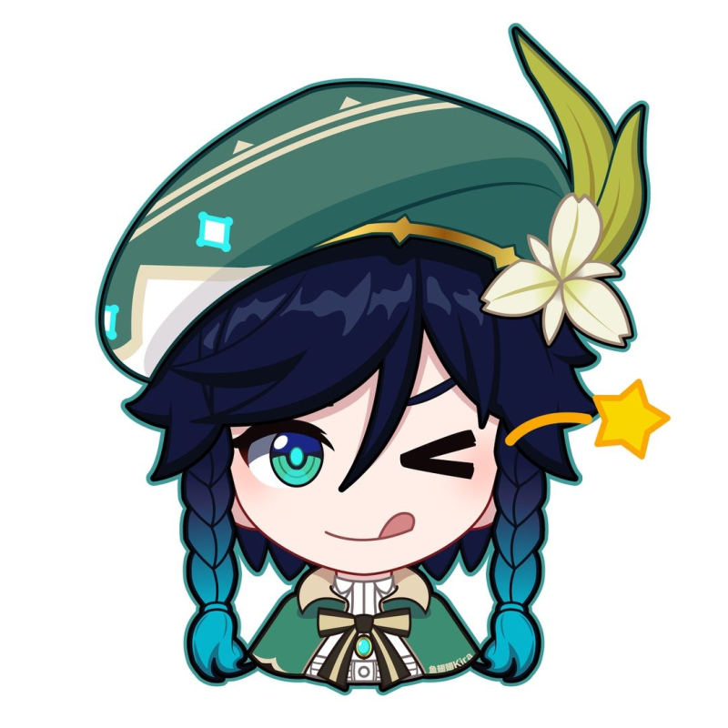 Наклейки Геншин Импакт Венти