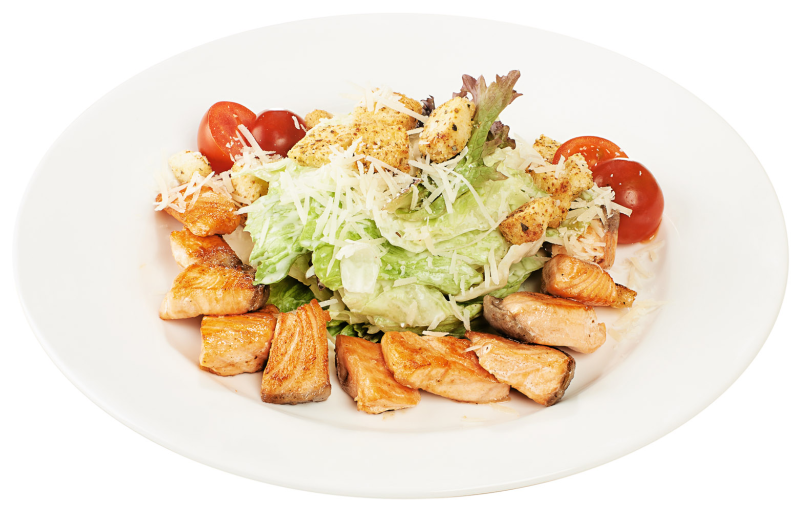 Салат на белом фоне