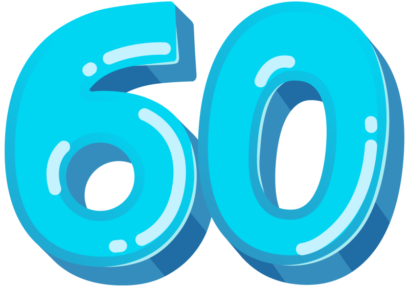 Красивая цифра 60