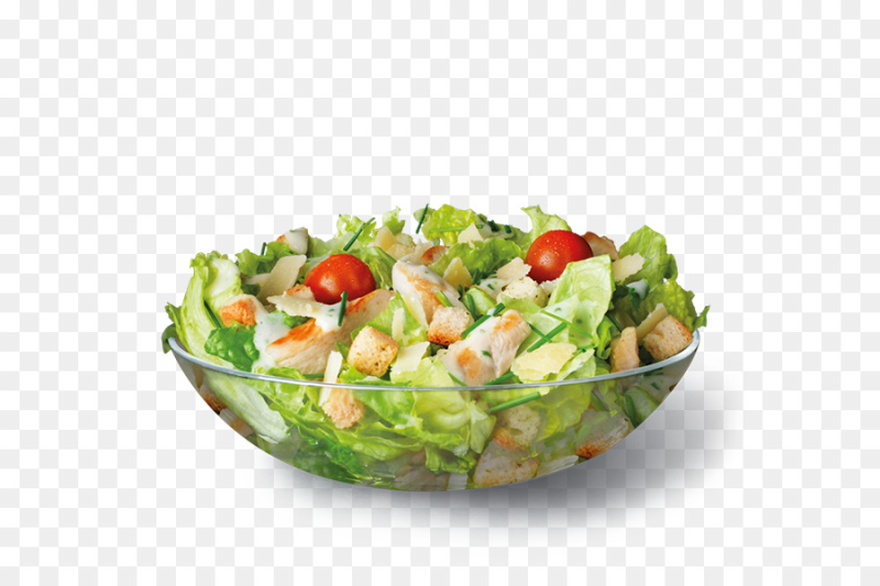 Салат Цезарь вид сбоку