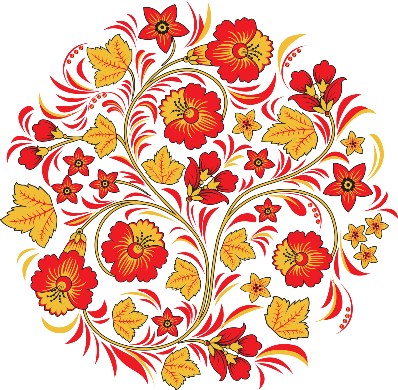 Русские узоры и орнаменты Хохлома