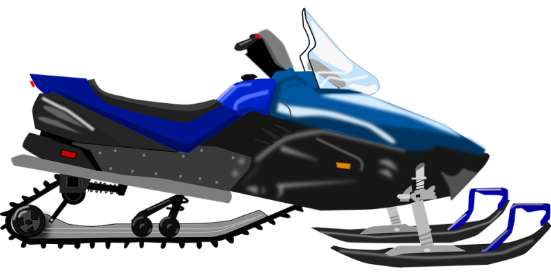 Снегоход на прозрачном фоне
