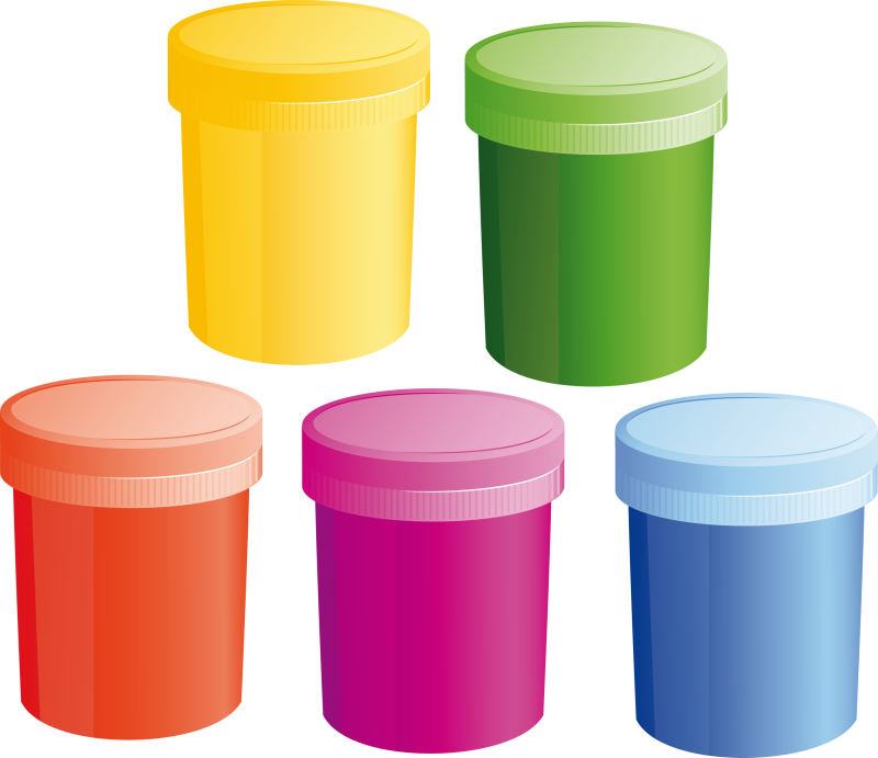 Гуашь баночки