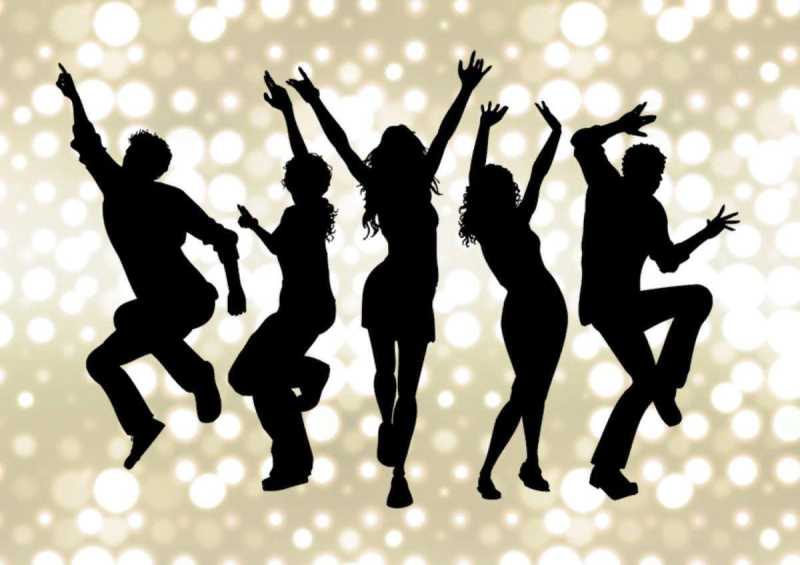 Танцующие люди силуэты
