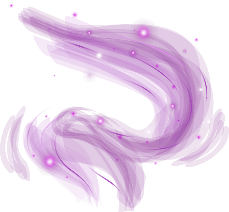 Фиолетовая магия на прозрачном фоне