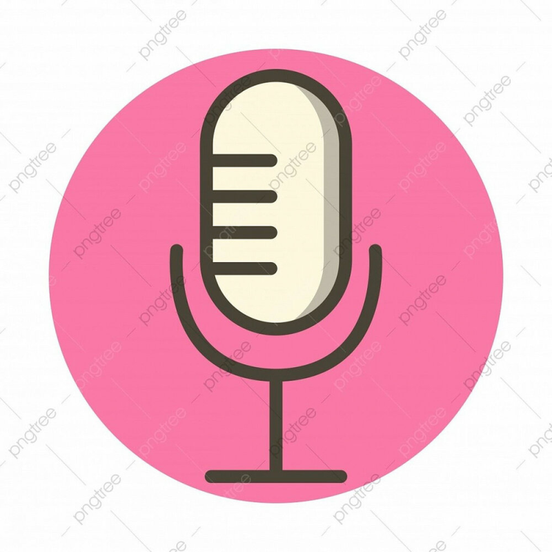 Диктофон иконка розовая