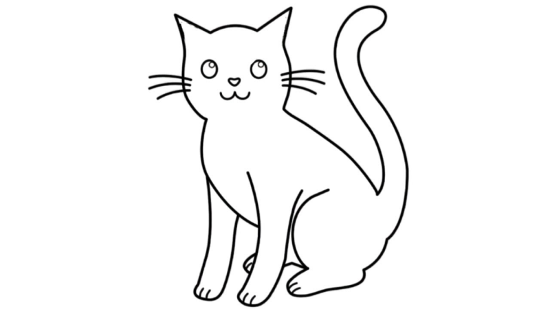 Кошка рисунок для детей