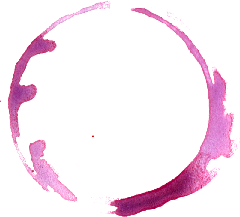 След круглый от краски