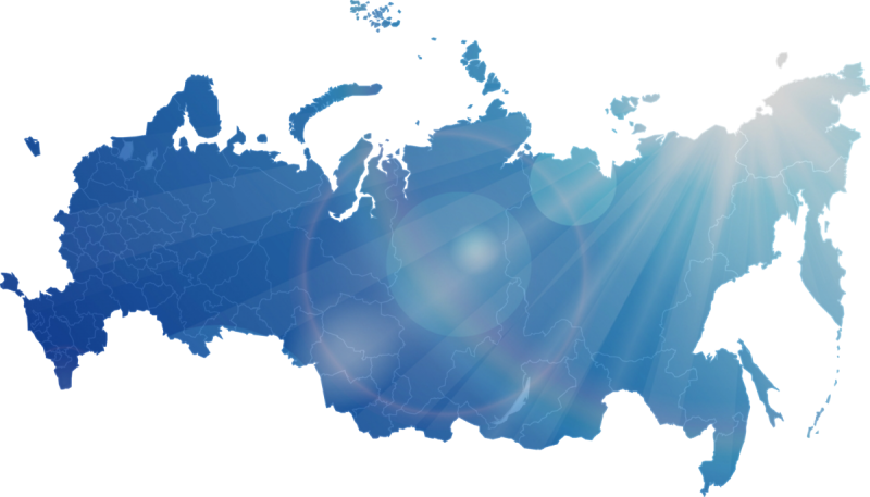 Контур России на прозрачном фоне