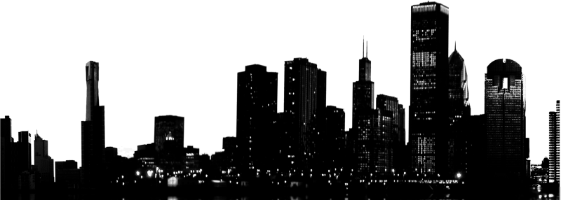 Ночной город на прозрачном фоне