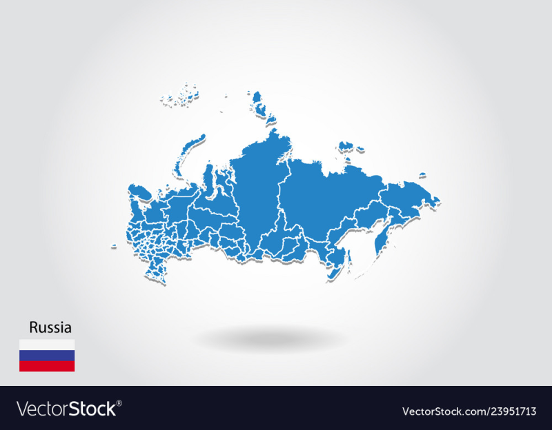 Карта России силуэт