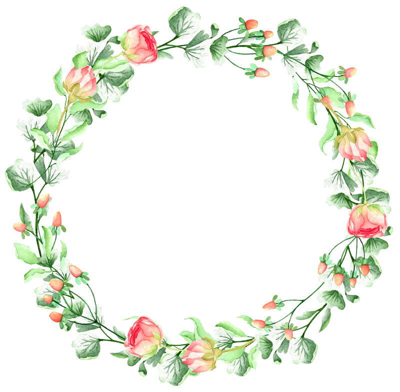 Рамка Акварельная круглая