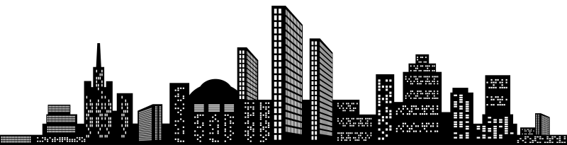 Силуэты домов города