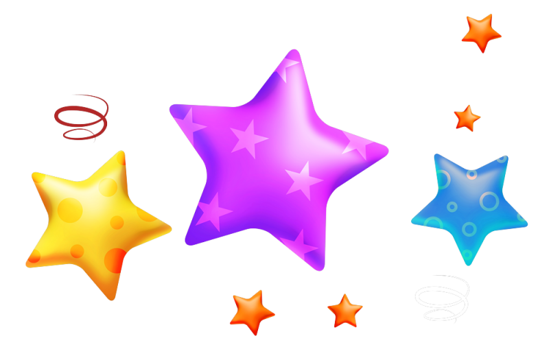 Звездочки цветные