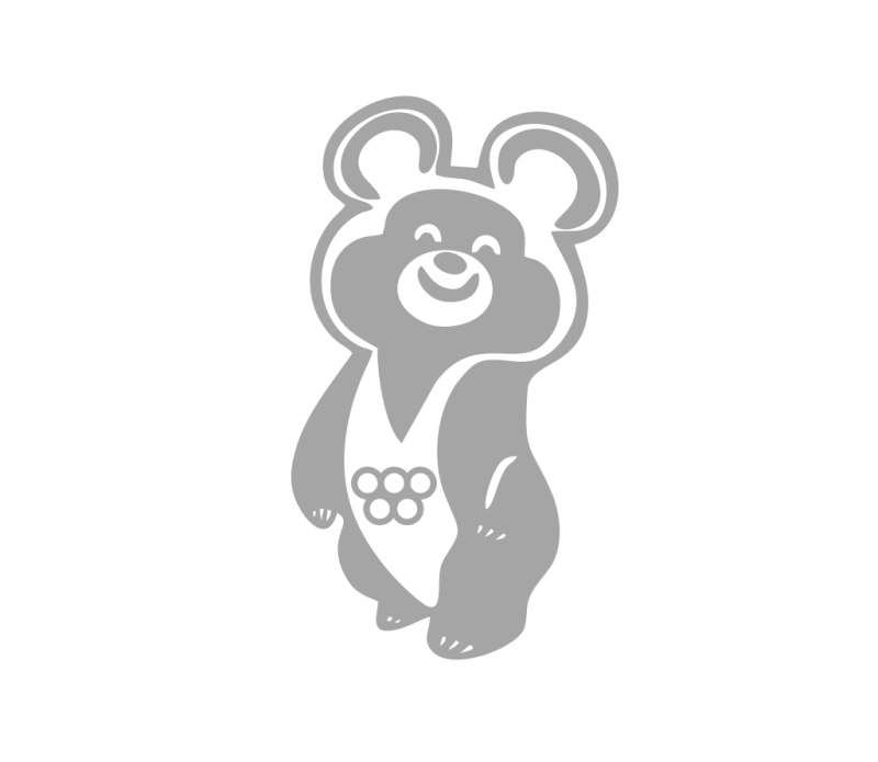 Наклейка Олимпийский мишка 1980