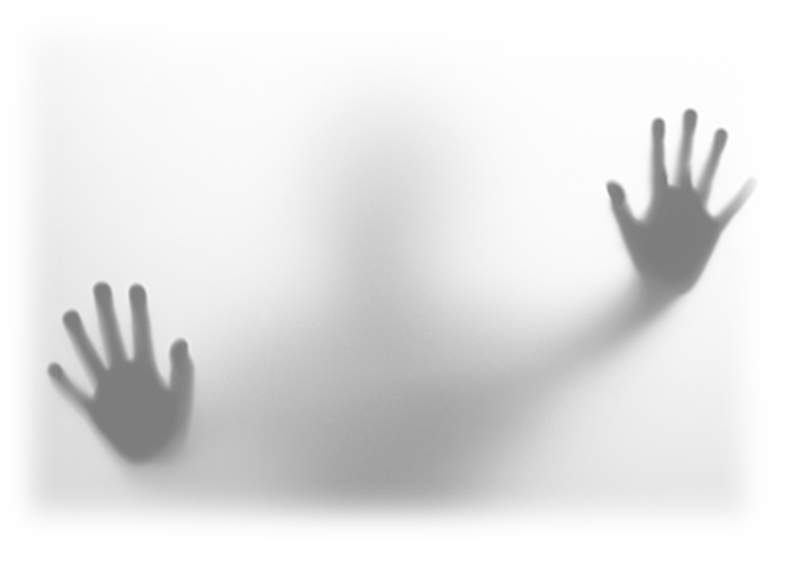 Силуэт за стеклом