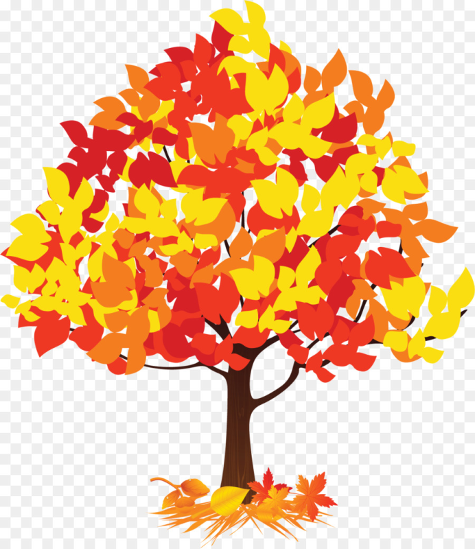 Осеннее дерево мультяшное