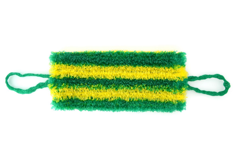 Мочалка банная медведь полосатый