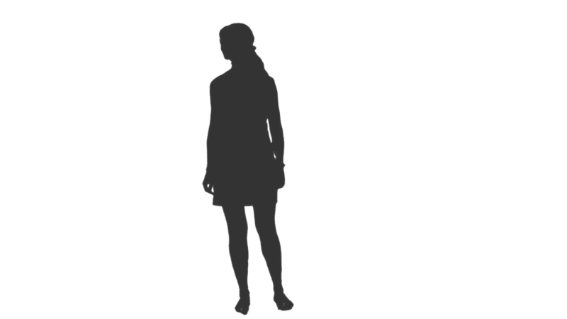 Чёрный силуэт человека